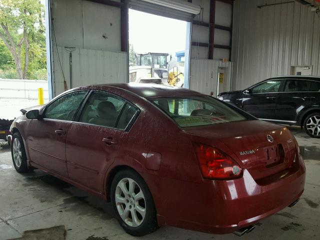 1N4BA41E37C860979 - 2007 NISSAN MAXIMA SE RED photo 3