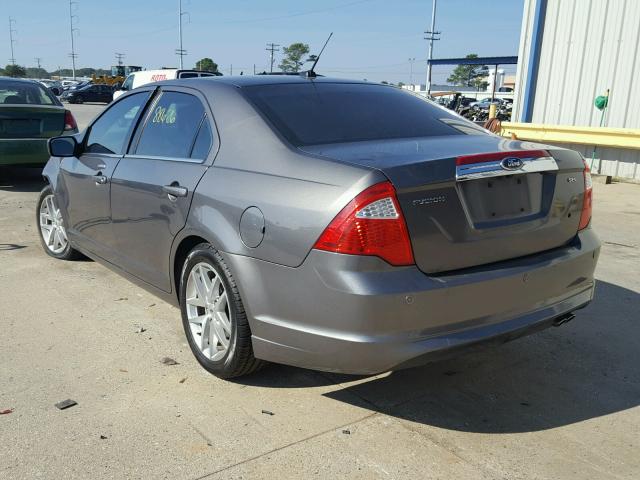 3FAHP0JA6CR145429 - 2012 FORD FUSION SEL GRAY photo 3