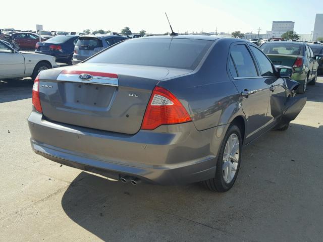 3FAHP0JA6CR145429 - 2012 FORD FUSION SEL GRAY photo 4