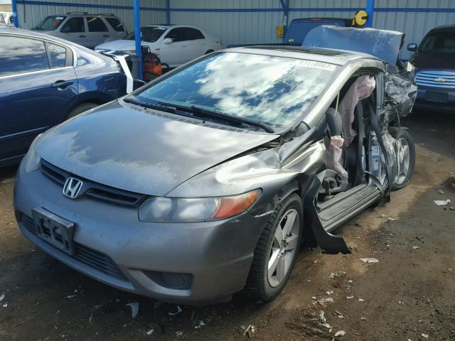 2HGFG11867H574402 - 2007 HONDA CIVIC EX GRAY photo 2