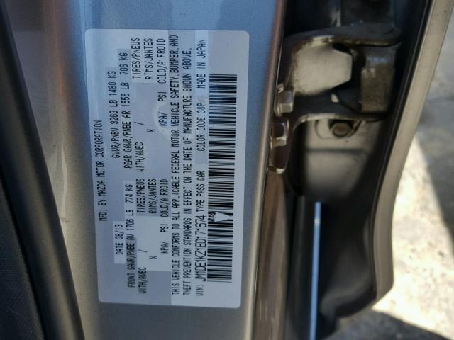 JM1DE1KZ1E0171674 - 2014 MAZDA MAZDA2 SPO 银色 照片 10