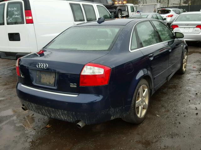 WAULT68E54A284889 - 2004 AUDI A4 3.0 QUA BLUE photo 4