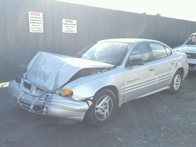 1G2NF52TX1M608096 - 2001 PONTIAC GRAND AM S SILVER photo 2
