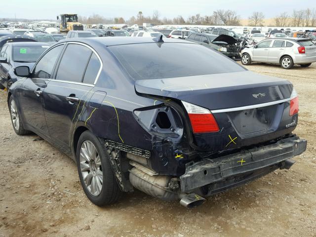 KMHGC46E89U069326 - 2009 HYUNDAI GENESIS 3. BLUE photo 3