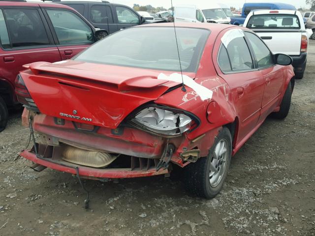 1G2NF52E84M683966 - 2004 PONTIAC GRAND AM S RED photo 4