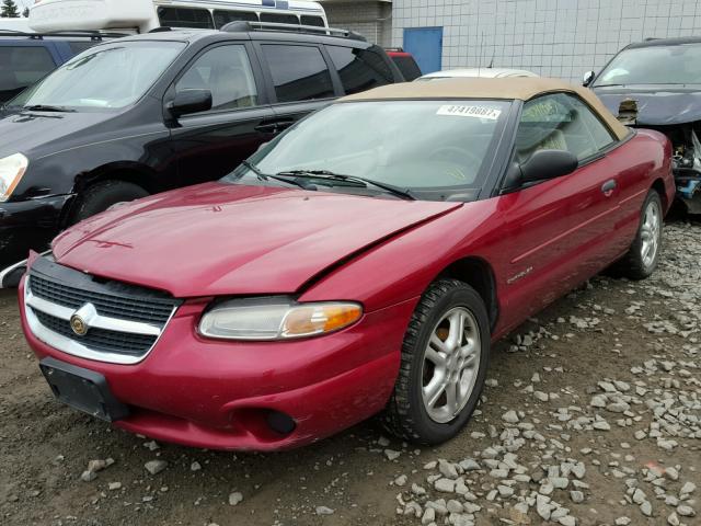 3C3EL45X4TT324767 - 1996 CHRYSLER SEBRING JX RED photo 2