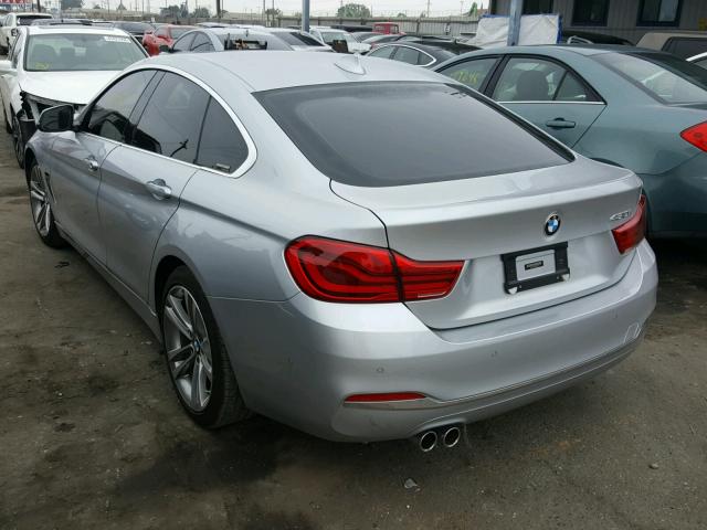 WBA4J1C53JBG78498 - 2018 BMW 430I GRAN SILVER photo 3