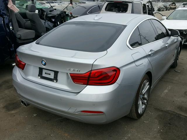 WBA4J1C53JBG78498 - 2018 BMW 430I GRAN SILVER photo 4