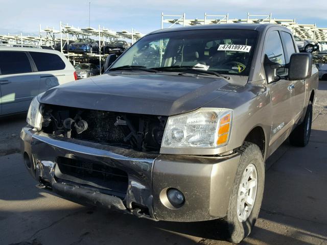 1N6AA07B46N561965 - 2006 NISSAN TITAN XE TAN photo 2