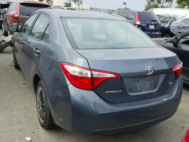 5YFBURHE5EP161734 - 2014 TOYOTA COROLLA L GRAY photo 3