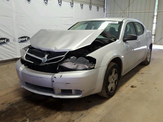 1B3CC4FB5AN172910 - 2010 DODGE AVENGER SX SILVER photo 2