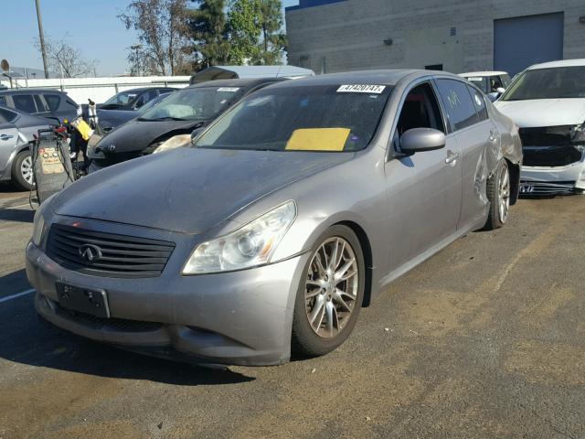 JNKBV61EX8M227836 - 2008 INFINITI G35 GRAY photo 2