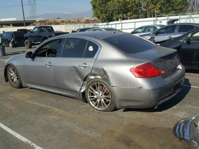 JNKBV61EX8M227836 - 2008 INFINITI G35 GRAY photo 3