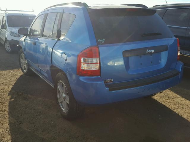 1J4FF47B69D205975 - 2009 JEEP COMPASS SP BLUE photo 3