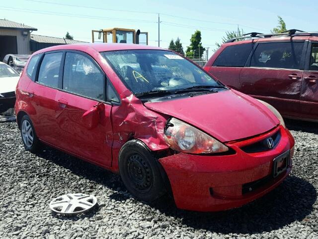 JHMGD37457S005267 - 2007 HONDA FIT RED photo 1