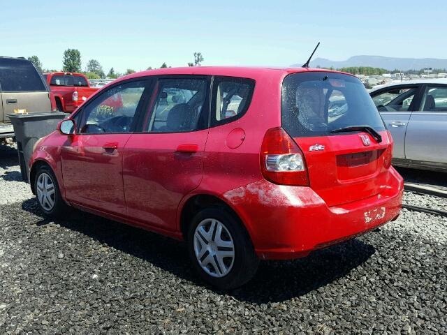 JHMGD37457S005267 - 2007 HONDA FIT RED photo 3