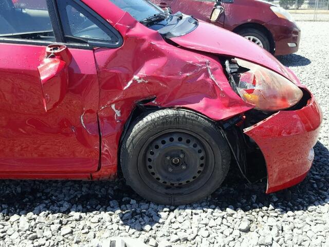 JHMGD37457S005267 - 2007 HONDA FIT RED photo 9