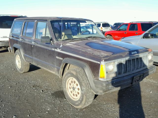 1J4FJ88S5NL112627 - 1992 JEEP CHEROKEE S MAROON photo 1