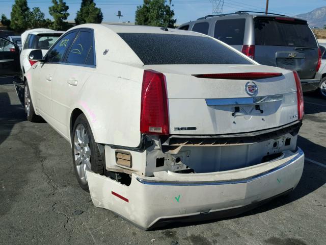 1G6DV57V580190345 - 2008 CADILLAC CTS HI FEA WHITE photo 3