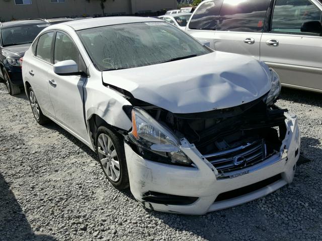 3N1AB7APXEL654472 - 2014 NISSAN SENTRA S WHITE photo 1