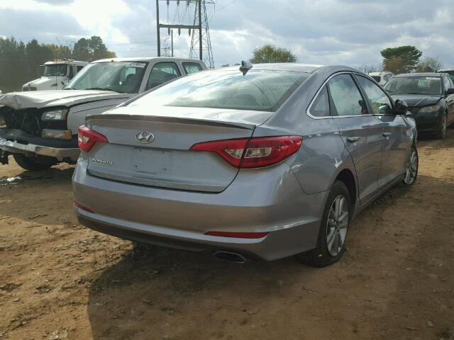 5NPE24AF9FH211073 - 2015 HYUNDAI SONATA SE SILVER photo 4