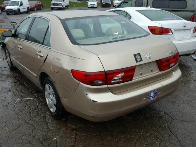 1HGCM56405A170449 - 2005 HONDA ACCORD LX TAN photo 3