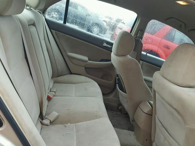 1HGCM56405A170449 - 2005 HONDA ACCORD LX TAN photo 6