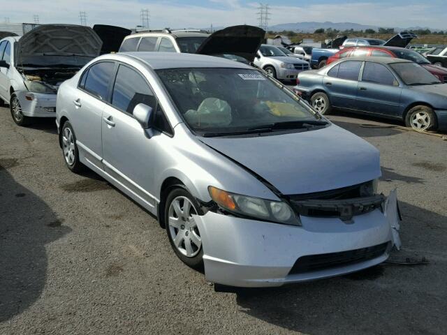 1HGFA16526L058667 - 2006 HONDA CIVIC LX SILVER photo 1