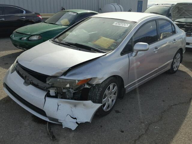 1HGFA16526L058667 - 2006 HONDA CIVIC LX SILVER photo 2