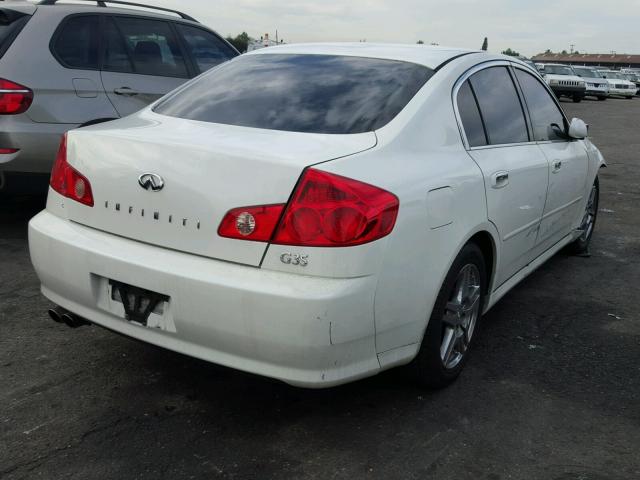 JNKCV51E25M201449 - 2005 INFINITI G35 WHITE photo 4