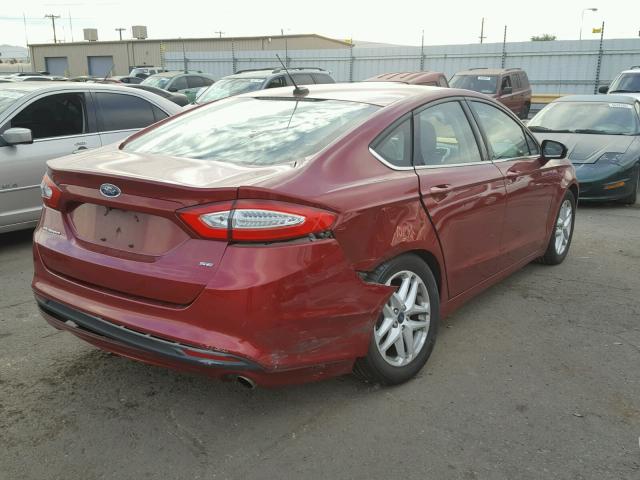 3FA6P0H79GR145092 - 2016 FORD FUSION SE RED photo 4