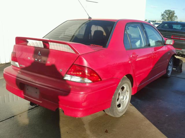 JA3AJ86E43U070437 - 2003 MITSUBISHI LANCER OZ RED photo 4