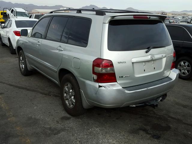 JTEEP21A940049333 - 2004 TOYOTA HIGHLANDER SILVER photo 3