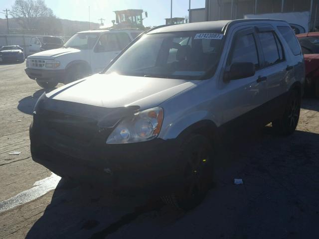 JHLRD68585C017488 - 2005 HONDA CR-V LX SILVER photo 2