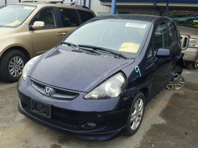 JHMGD37608S025686 - 2008 HONDA FIT SPORT BLUE photo 2