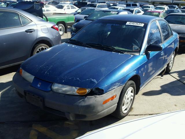 1G8ZF5287YZ253095 - 2000 SATURN SL BLUE photo 2