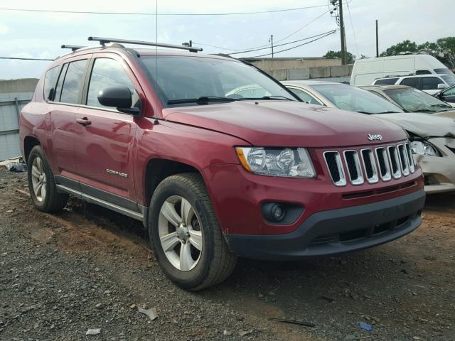 1C4NJDBB4CD633221 - 2012 JEEP COMPASS SP RED photo 1