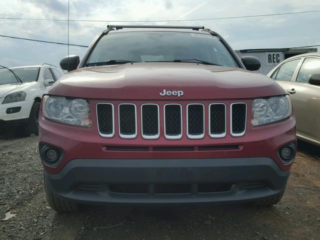 1C4NJDBB4CD633221 - 2012 JEEP COMPASS SP RED photo 9