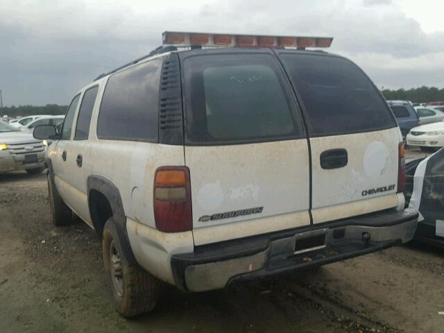 3GNGC26U62G269668 - 2002 CHEVROLET SUBURBAN C WHITE photo 3