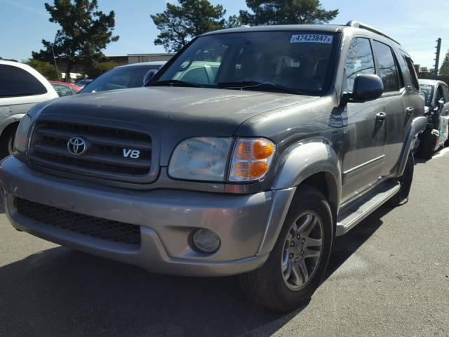 5TDZT34A14S230507 - 2004 TOYOTA SEQUOIA SR GRAY photo 2