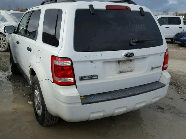 1FMCU49H58KA80098 - 2008 FORD ESCAPE HEV WHITE photo 3