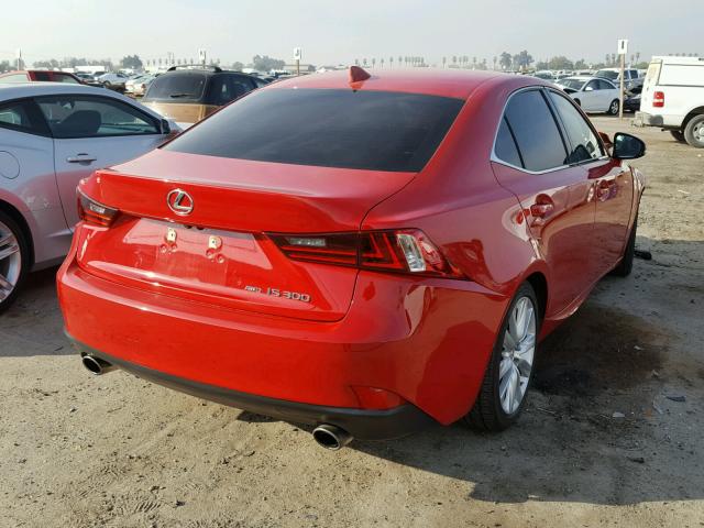 JTHCM1D22G5007305 - 2016 LEXUS IS 300 RED photo 4