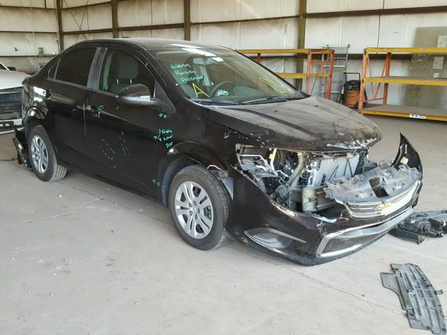 1G1JB5SH6H4159102 - 2017 CHEVROLET SONIC LS BLACK photo 1