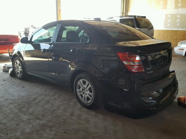 1G1JB5SH6H4159102 - 2017 CHEVROLET SONIC LS BLACK photo 3