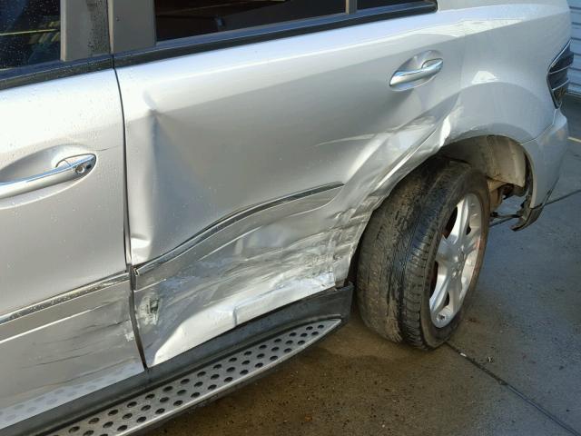 4JGBB86E67A263369 - 2007 MERCEDES-BENZ ML 350 SILVER photo 9