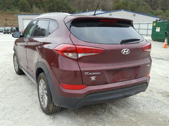 KM8J3CA49HU478514 - 2017 HYUNDAI TUCSON LIM BURGUNDY photo 3