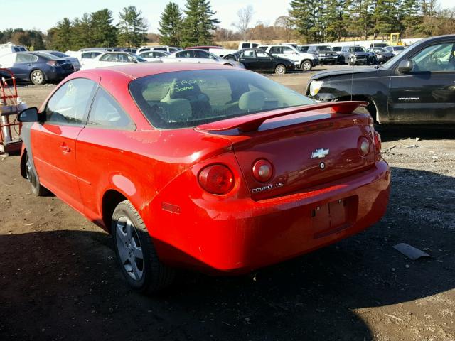 1G1AK15F567737575 - 2006 CHEVROLET COBALT LS RED photo 3