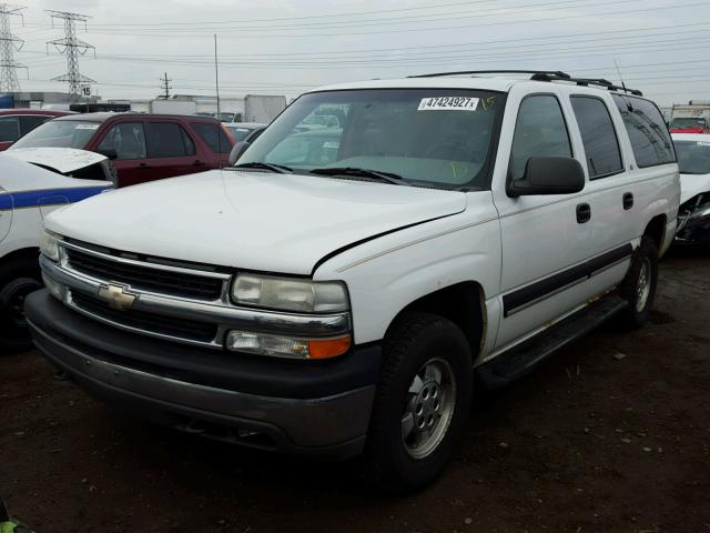 3GNFK16T51G229614 - 2001 CHEVROLET SUBURBAN K WHITE photo 2