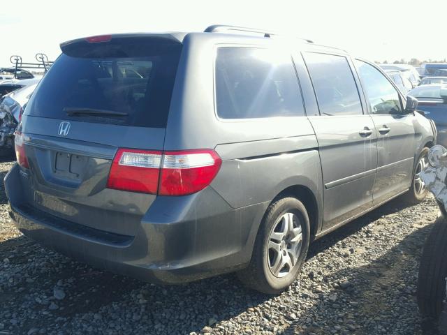 5FNRL38737B433681 - 2007 HONDA ODYSSEY EX BLUE photo 4