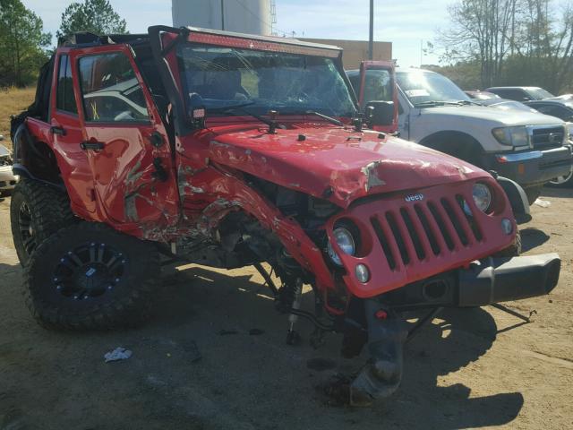 1C4HJWDG3EL151320 - 2014 JEEP WRANGLER U RED photo 9